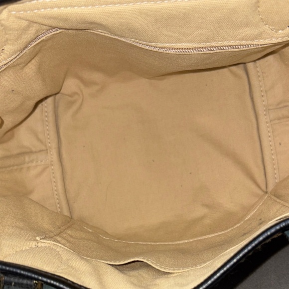 Longchamp Tan and Black Woven Tote - Picture 9 of 13